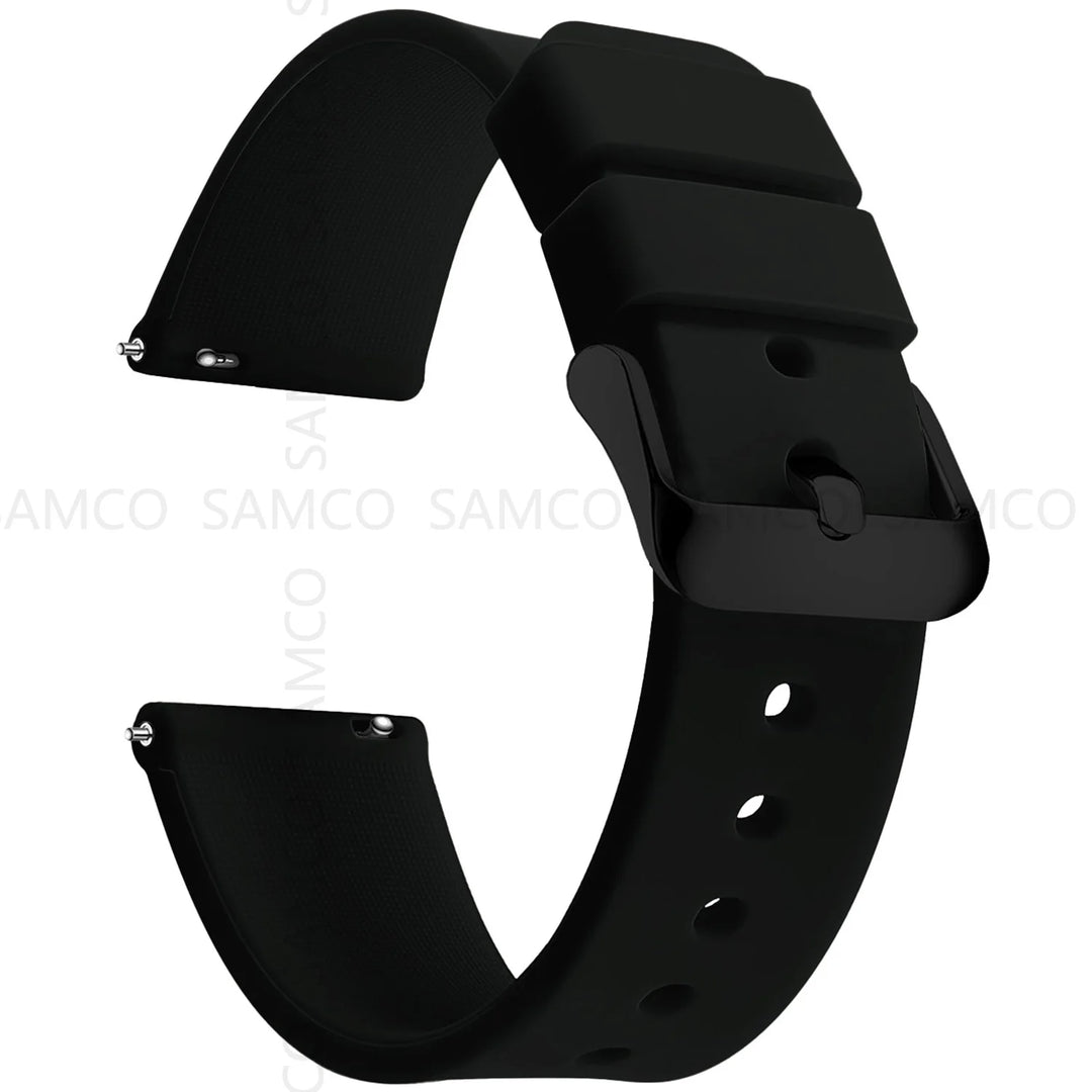 Fashion Silicone Watch Straps – Multiple Colors (14–24mm)