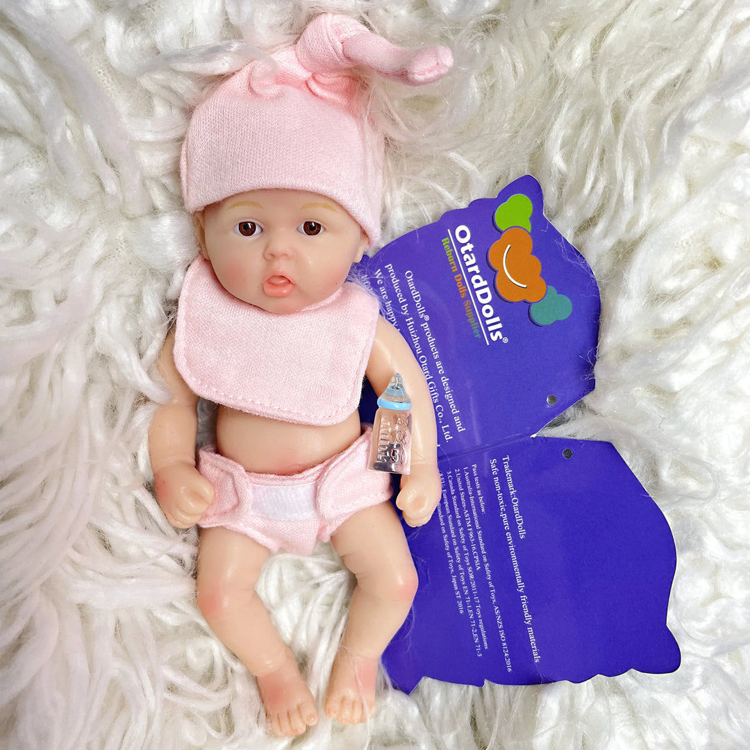 6″ Mini Silicone Reborn Baby Girl – Lifelike Palm Doll