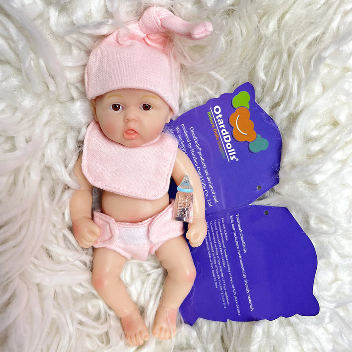 6″ Mini Silicone Reborn Baby Girl – Lifelike Palm Doll