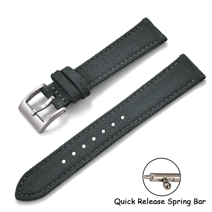 Sailcloth Nylon Watch Strap – 18-22mm Quick Release