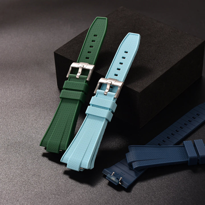 High Quality liquid Silicone Watch Strap 12mm Quick Release WatchBand For Tissot Super Player 40mm Convex Rubber Durable Belt