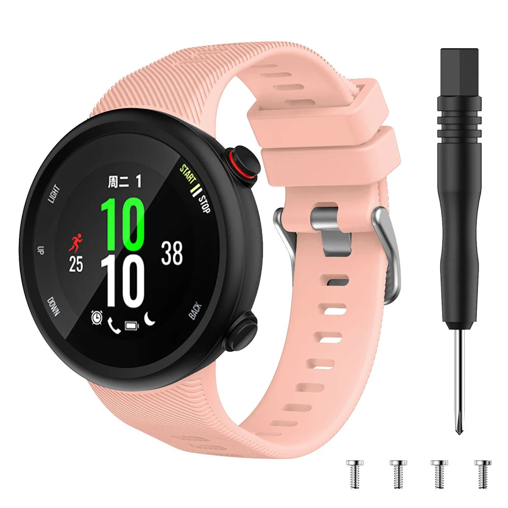 Silicone Replacement Strap for Garmin Forerunner 45/45S & Swim 2