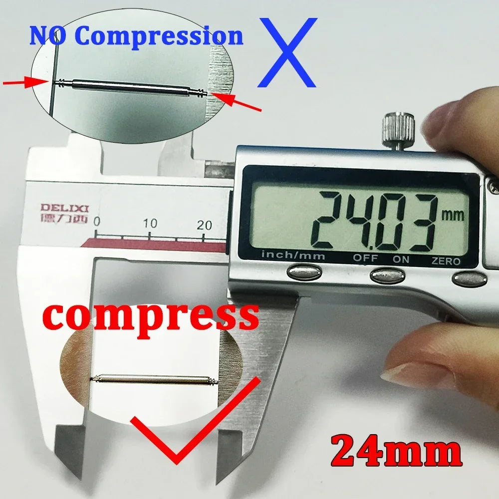 316L Stainless Steel Watch Band Spring Bars 1.5–2.0mm (Repair Tool Pins)