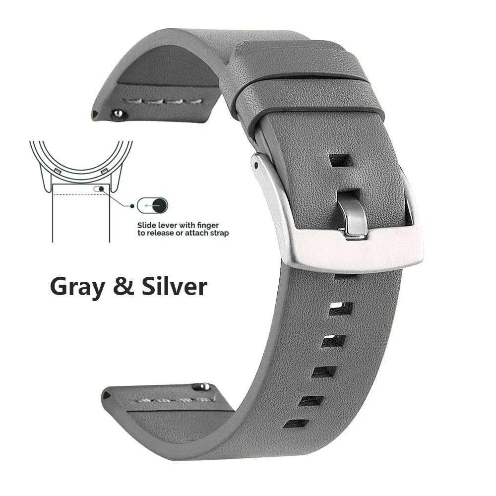 New Genuine Leather Quick Release Watch Band 18–24mm (Vintage Handmade)
