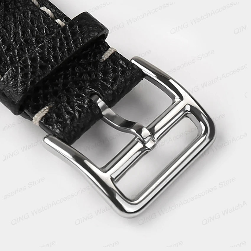 Stainless Steel Metal Watch Buckle 12–22mm (Polished, Silver/Black/Rose Gold)