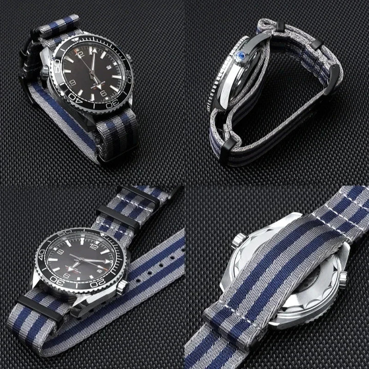 Nylon Watch Strap for Omega 007 for Seamaster 300 Canvas Watchband 18mm 20mm 22mm 24mm for Seiko Men Sport Bracelet Wrist Band