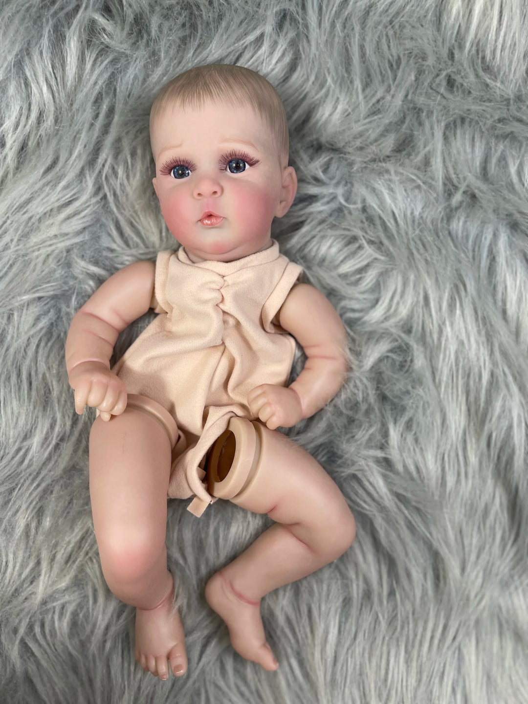 18″ Painted Jocy Reborn Doll Kit – High‑Quality Vinyl Parts with Cloth Body & Eyelashes
