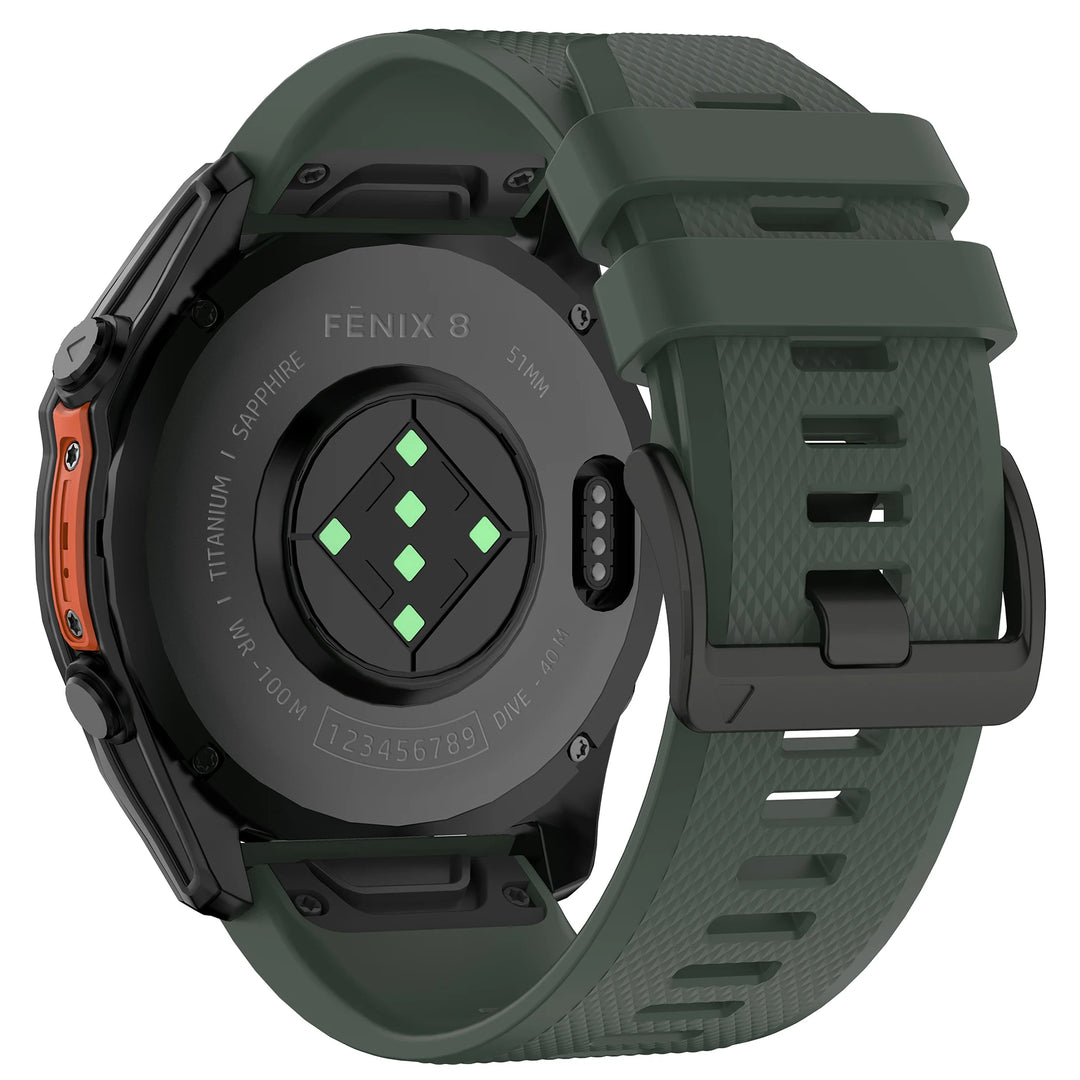 QuickFit Silicone Watch Strap 22/26mm for Garmin Fenix 5–8 & Epix Pro