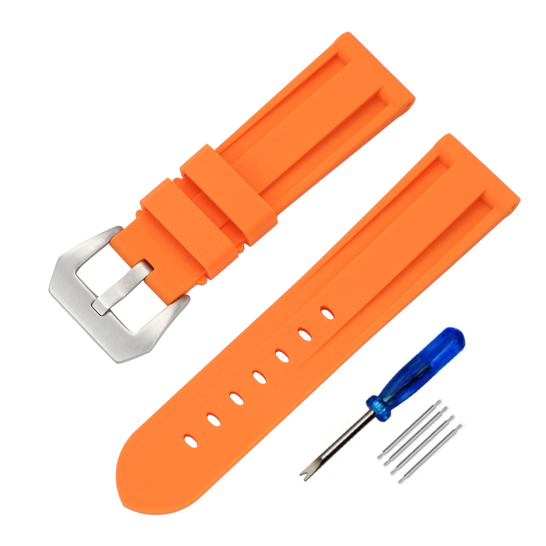 Soft Silicone Rubber Watch Band 20–26mm for Panerai