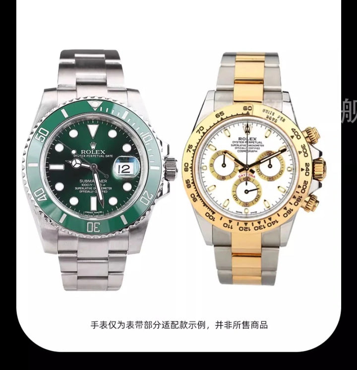 Silicone Leather Hybrid Watch Strap for Rolex (19–21mm)