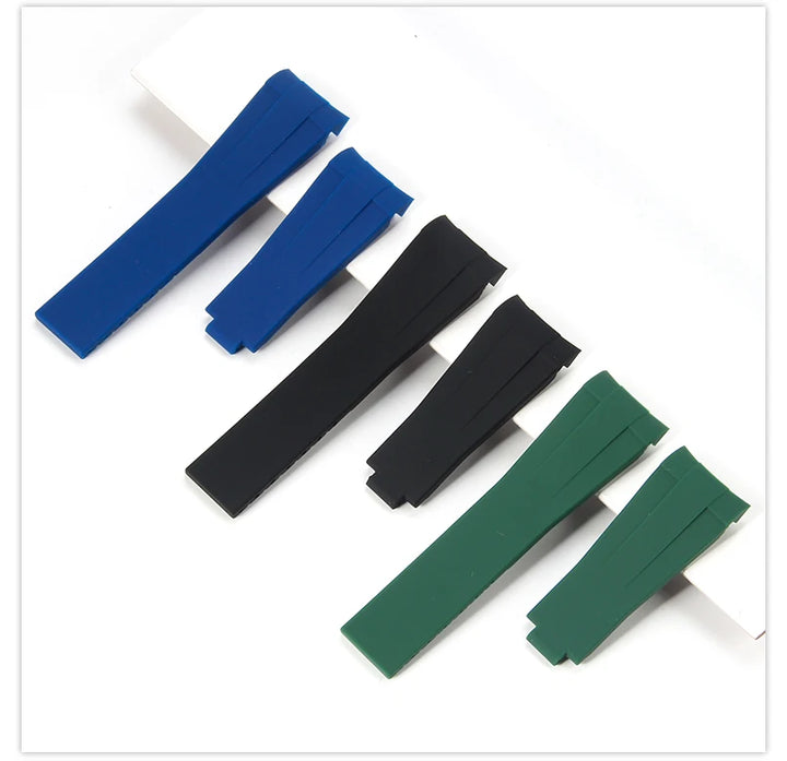 20mm Silicone Rubber Watch Strap for Rolex Models