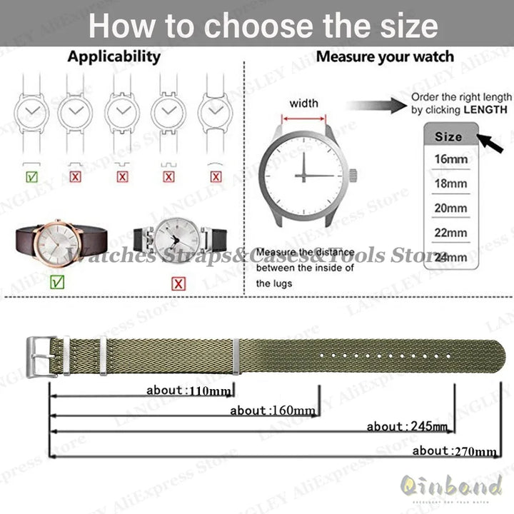 Military Nylon Watch Strap – 18-22mm