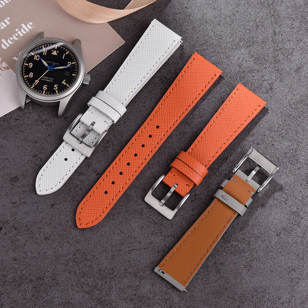 Quality Calfskin Leather Watch Bands Saffiano Leather Watch Straps 18/19/20/21/22/23/24mm Strap Wristwatches Watch Accessories
