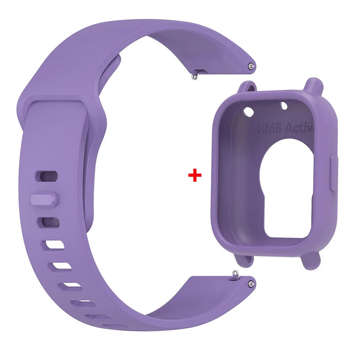 Silicone Strap with Protective Case for Redmi Watch 5 Active