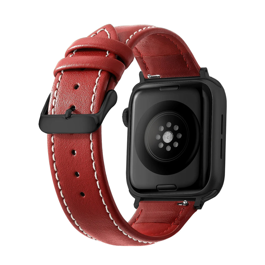 Genuine Leather Apple Watch Band 40–49mm for iWatch Series 3–8 & Ultra