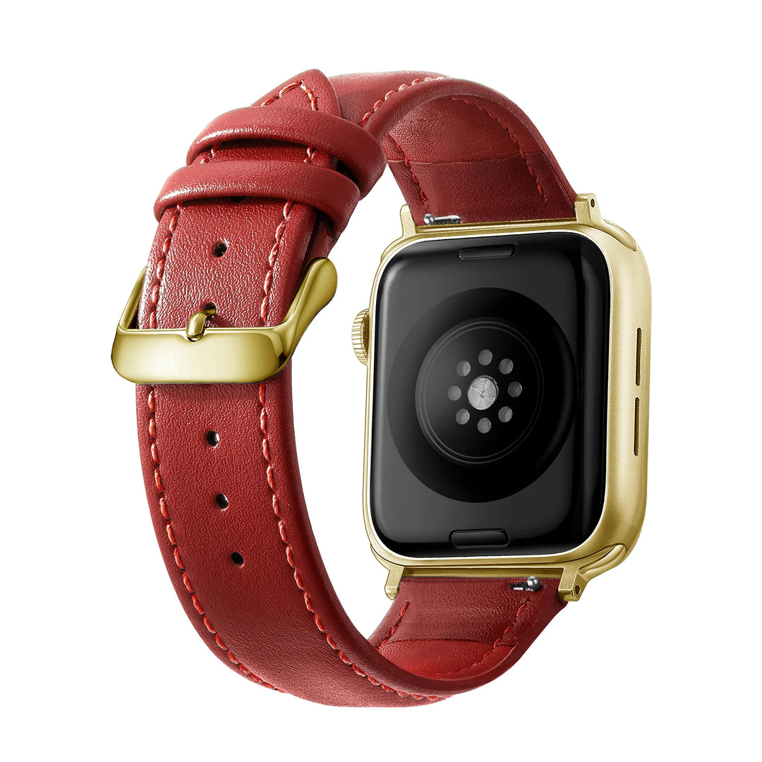 Genuine Leather Apple Watch Band 40–49mm for iWatch Series 3–8 & Ultra