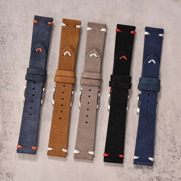 Suede Leather Watch Strap – 20-22mm Quick Release