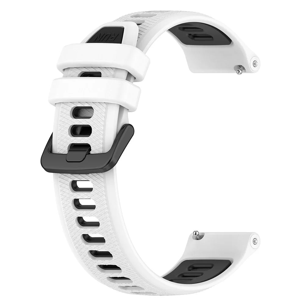 Two-Tone Silicone Watch Strap 18–22mm for Garmin Forerunner & Vivoactive 5