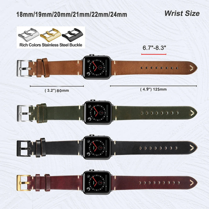 Hemsut Horween Chromexcel Leather Watch Strap – Quick Release, Handmade