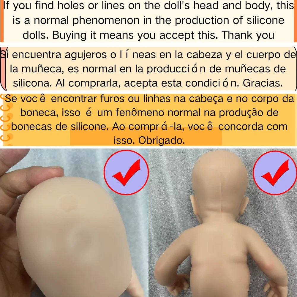 13″ Charlie Full Silicone Reborn Baby Doll – Washable Body (Boy or Girl)