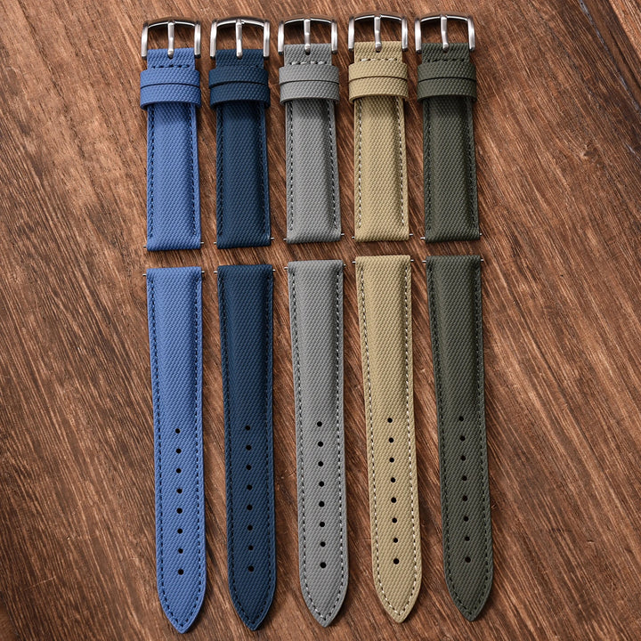 Sailcloth Nylon Watch Strap 18 19 20 22mm Qucik Release Leather Watch Band Universal Sports Bracelet for Cartier Omega Belt Band