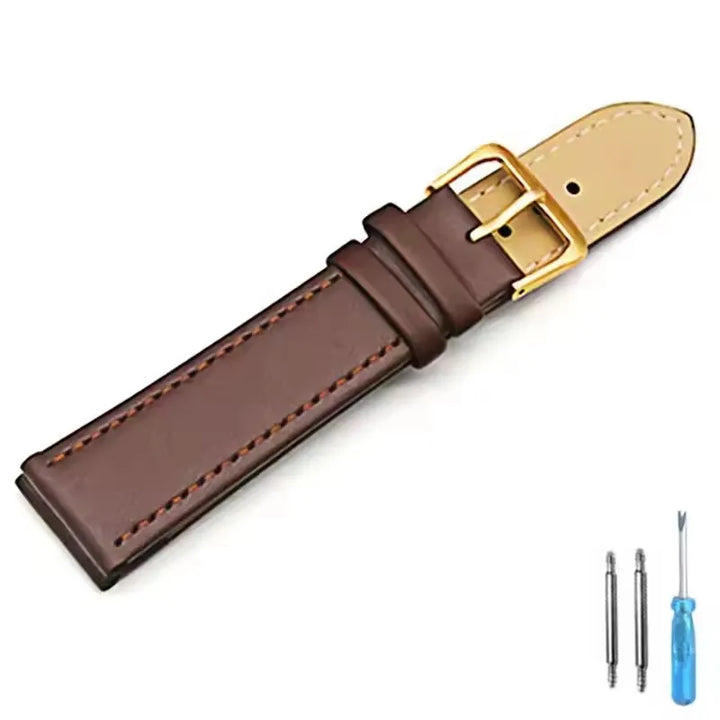 Watch strap with stainless steel buckle leather watch strap 12mm 14mm 16mm 18mm 20mm 22mm