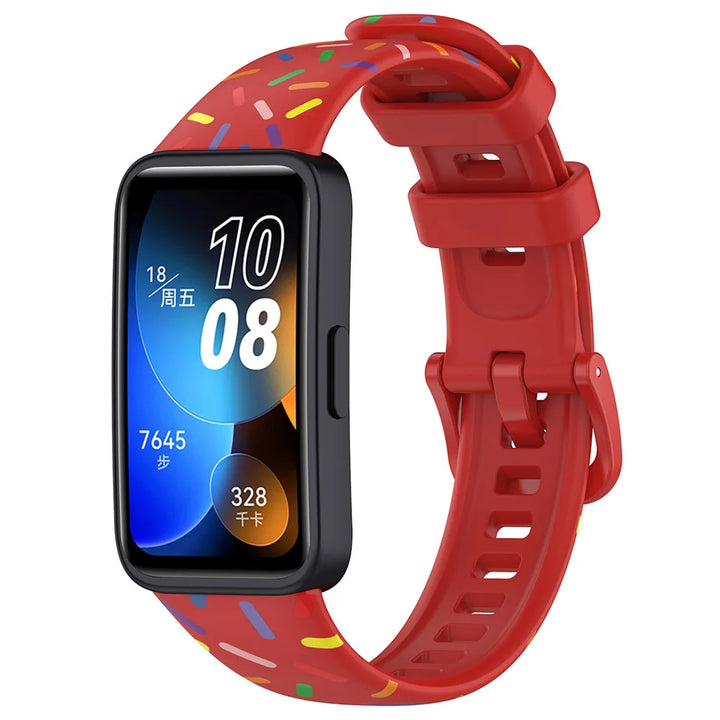 Printed Silicone Strap for Huawei Band 8-10