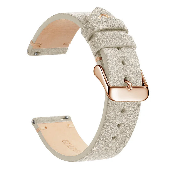 Genuine Leather Quick-Release Watch Strap 14–22mm
