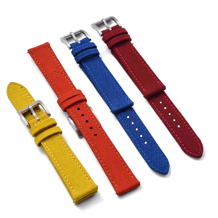 Sailcloth Leather Watch Strap – 18-22mm Quick Release