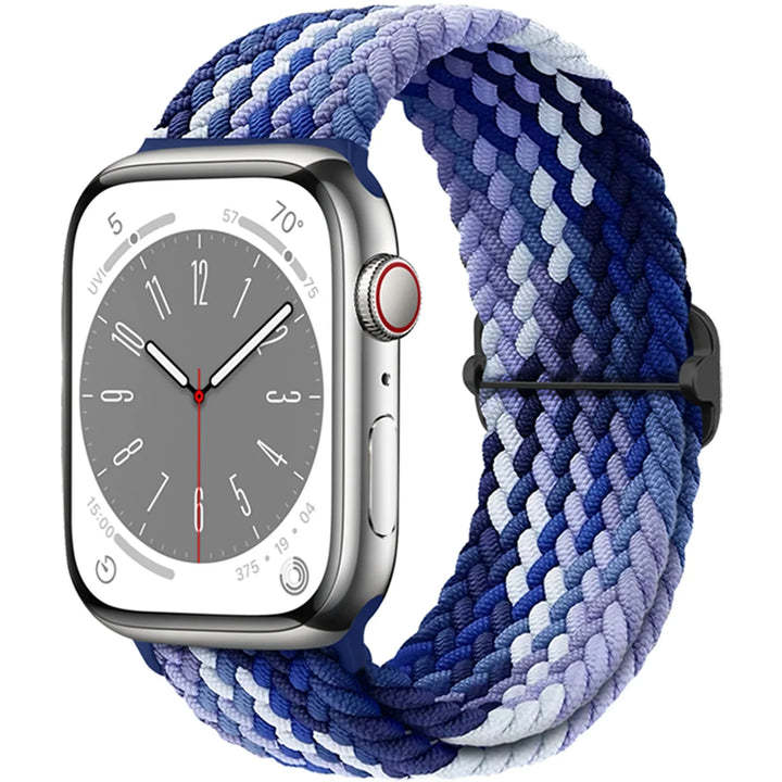 Strap for Apple Watch band 44mm 45mm 49mm 42mm 40 41 46mm Elastic Braided Solo bracelet correa Series 9 10 11 8 7 6 5 SE Ultra 3