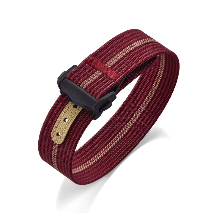 Ribbed Nylon & FKM Rubber Watch Strap – 18–22mm Folding Buckle for Omega, Tudor & Seiko
