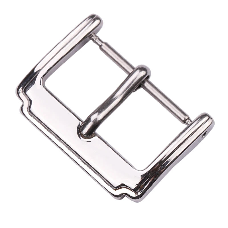 Wholesale Stainless Steel Watch Buckles – 12–28mm, 19 Styles, Silver