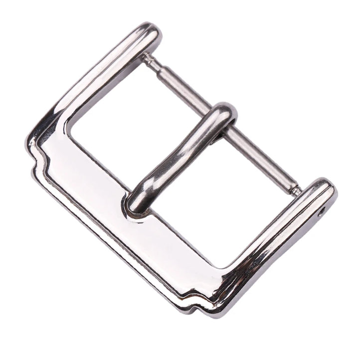 Wholesale Stainless Steel Watch Buckles – 12–28mm, 19 Styles, Silver