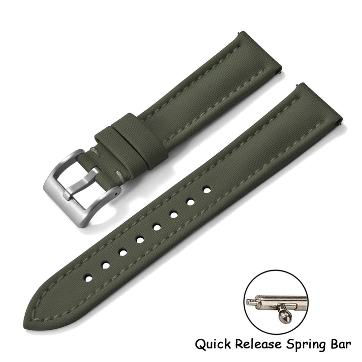 Universal Sailcloth Watch Band 18mm 20mm22mm Sailcloth Leather Strap Qucik Release Bracelet Accessories for Omega for Seiko Belt