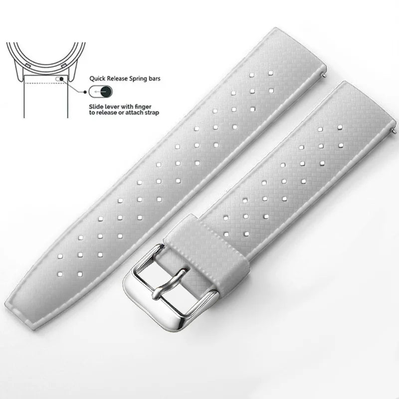 Tropical Silicone Watch Band 18–22mm (Quick Release)