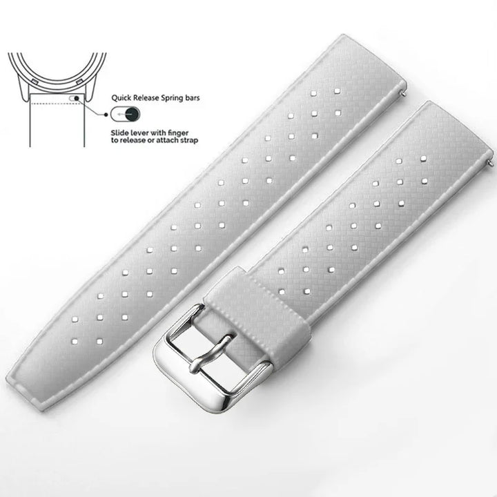 Tropical Silicone Watch Band 18–22mm (Quick Release)