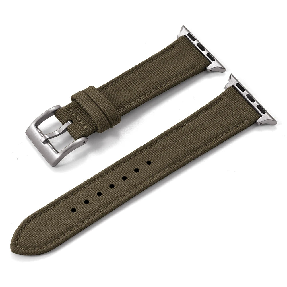 Sailcloth Leather Strap for Apple Watch (38-49mm)