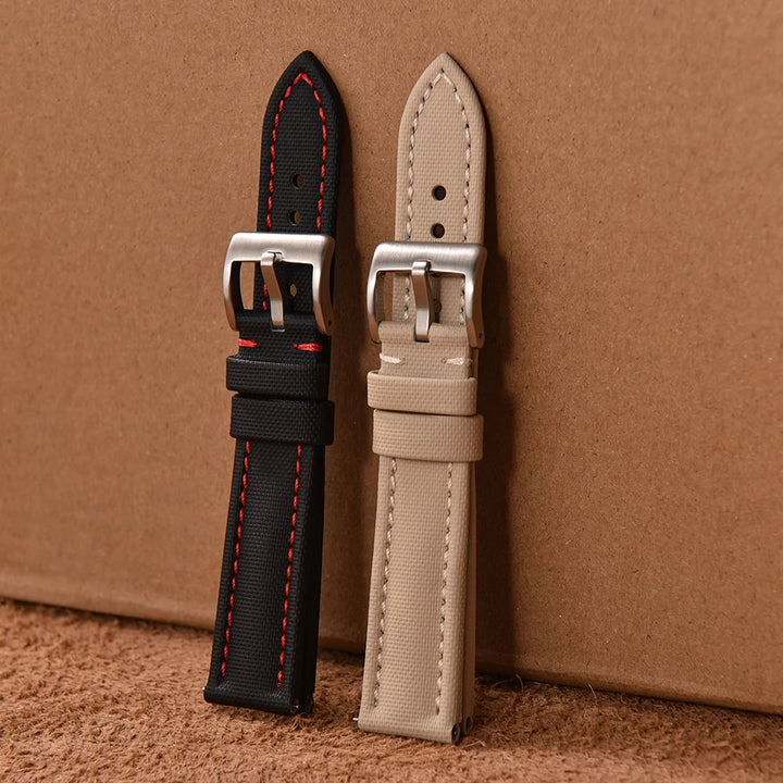 Universal Sailcloth Watch Band 18mm 20mm22mm Sailcloth Leather Strap Qucik Release Bracelet Accessories for Omega for Seiko Belt