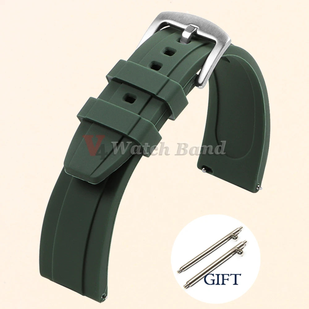 Universal Waterproof Silicone/Rubber Watch Strap 20/22mm