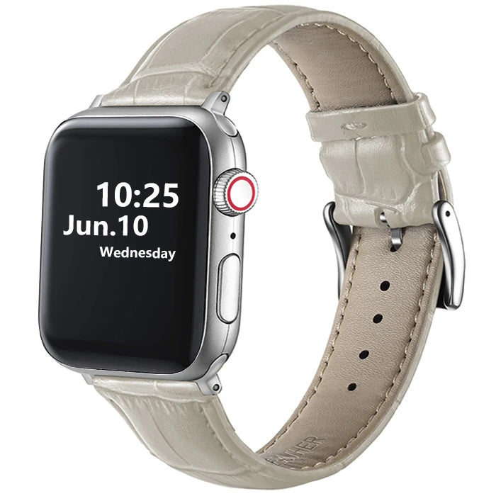 Leather Apple Watch Band (38/42mm, Series 3–6/SE Compatible)