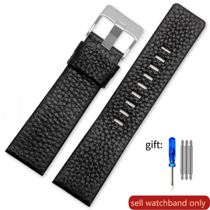 Genuine Leather Watch Strap for Diesel (22–30mm)