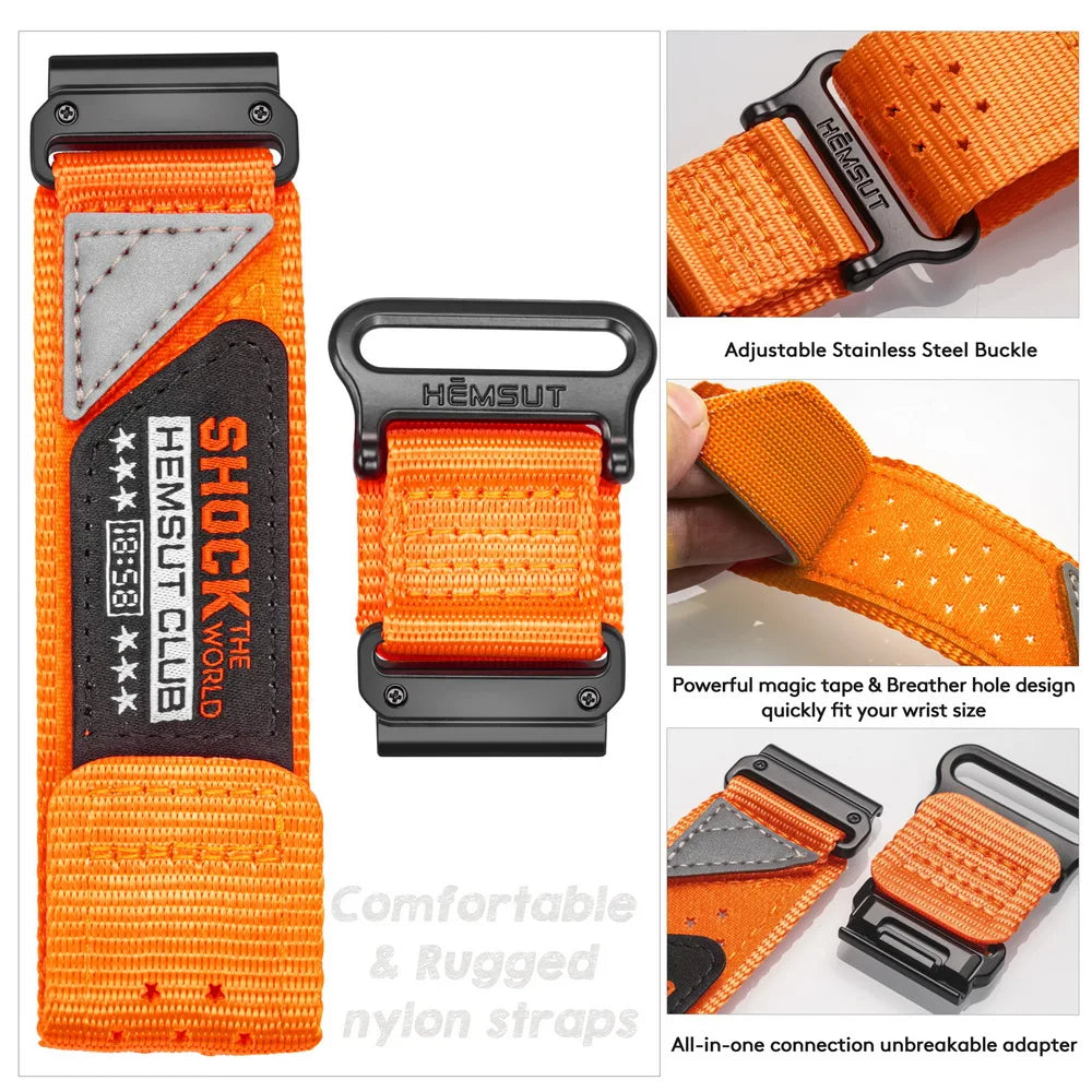 Quickfit Nylon Watch Strap – 20–26mm for Garmin Fenix, Epix & More