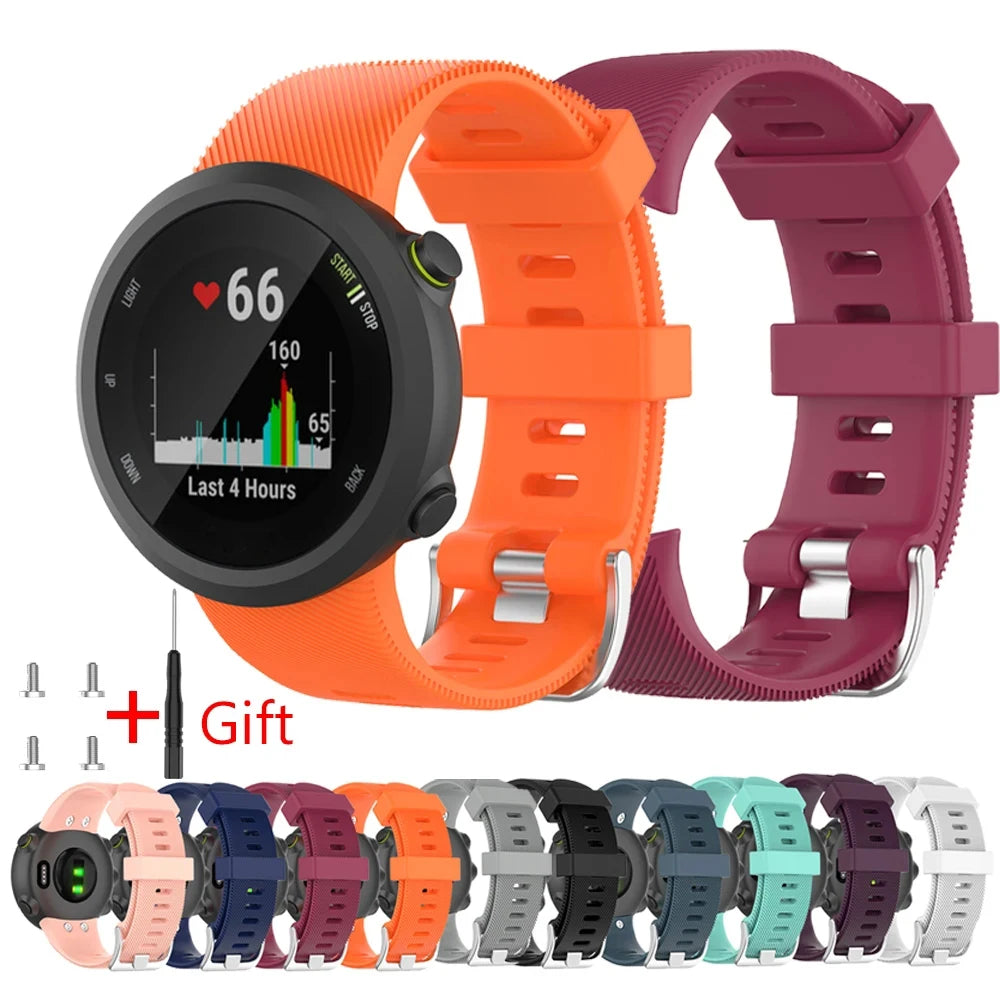 Silicone Replacement Strap for Garmin Forerunner 45/45S & Swim 2