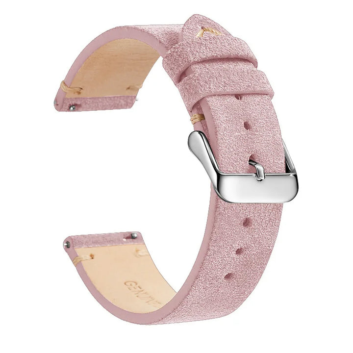Genuine Leather Quick-Release Watch Strap 14–22mm