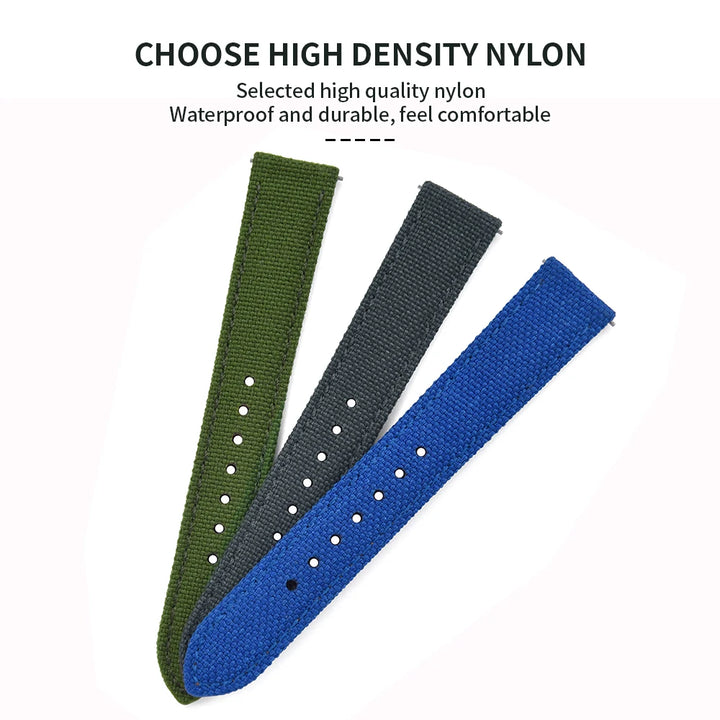 Sailcloth Nylon Watch Strap – 18-22mm Quick Release