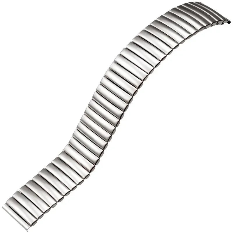 12 14 16 18 20 22mm Stainless Steel Elastic Strap Polished Band Metal Bracelet Watch Accessories for Samsung Watch3/4/5/6
