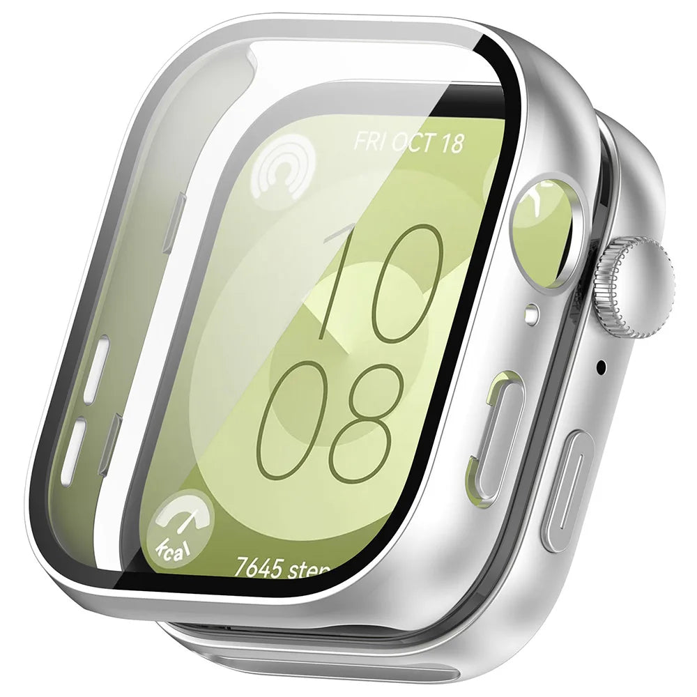PC+Glass Screen Protector Case for Huawei Watch Fit 3