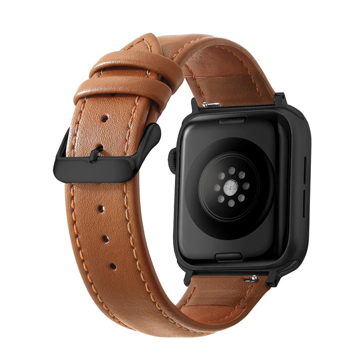 Genuine Leather Apple Watch Band 40–49mm for iWatch Series 3–8 & Ultra