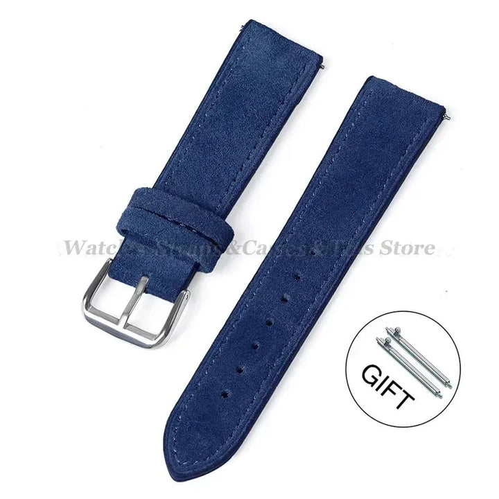 Suede Leather Watch Strap – 18–24mm for Seiko & Huawei GT Series