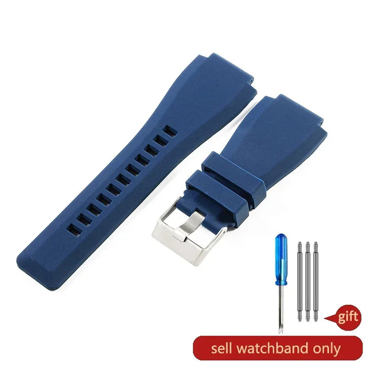 Bell & Ross BR01/BR03 Silicone Watch Strap – 24mm, Waterproof & Breathable